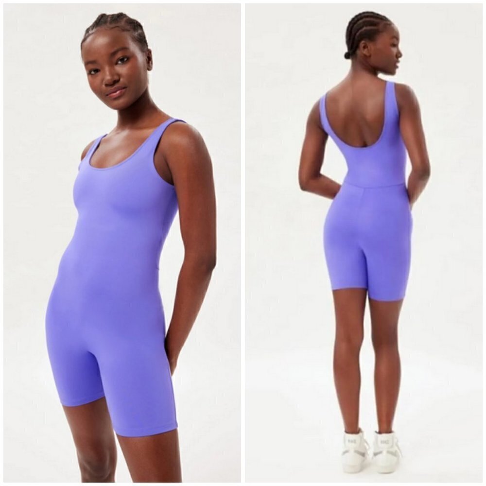 💕GIRLFRIEND COLLECTIVE💕 Bike Unitard ~ Wild Iris Purple Small S NWT